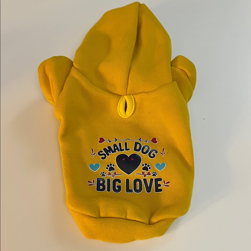 Yellow Dog Hoodie - Small Dog Big Love